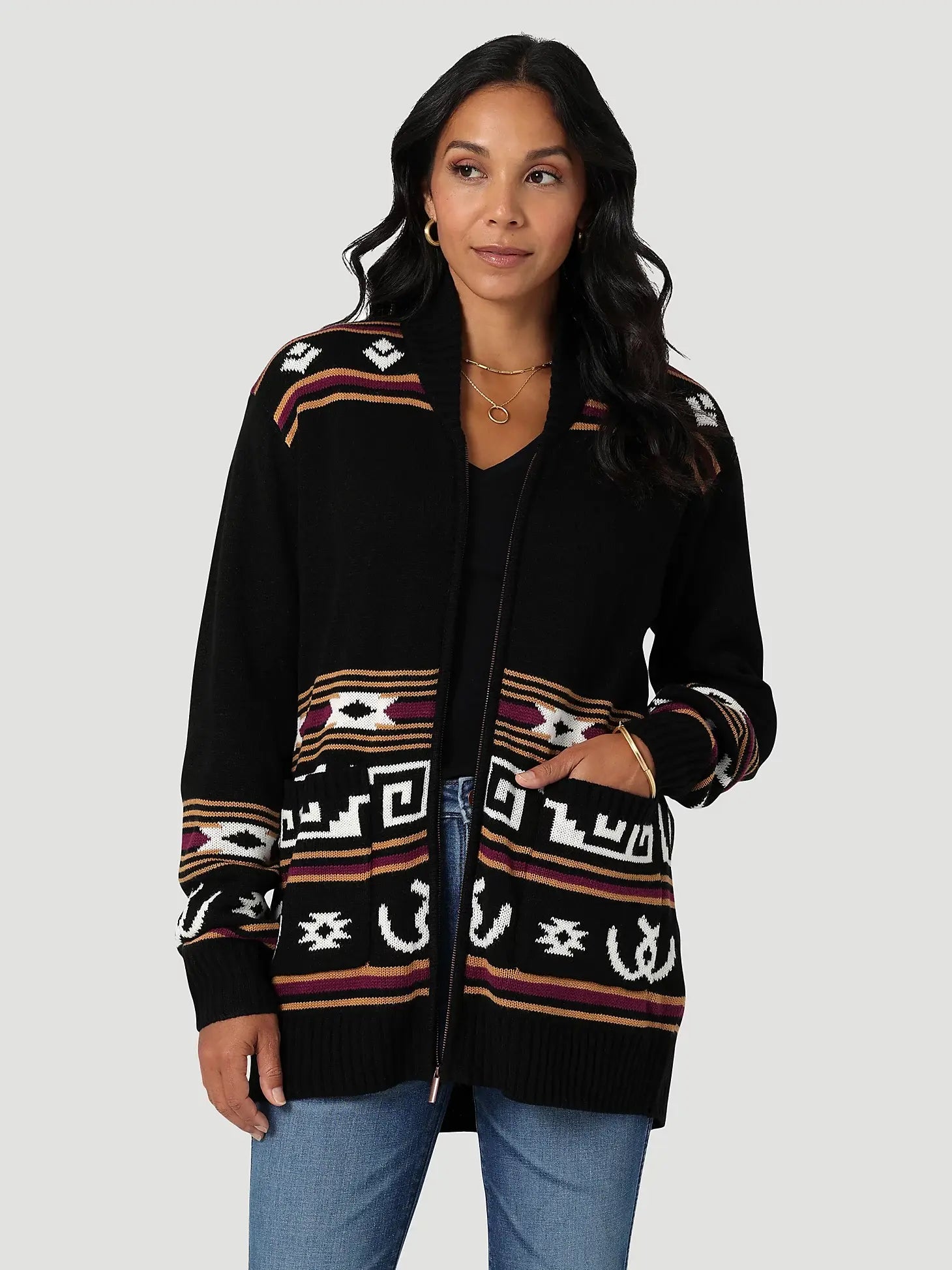 Wrangler Women's Full Zip Cardigan 112335804 C5 | Corral Western Wear