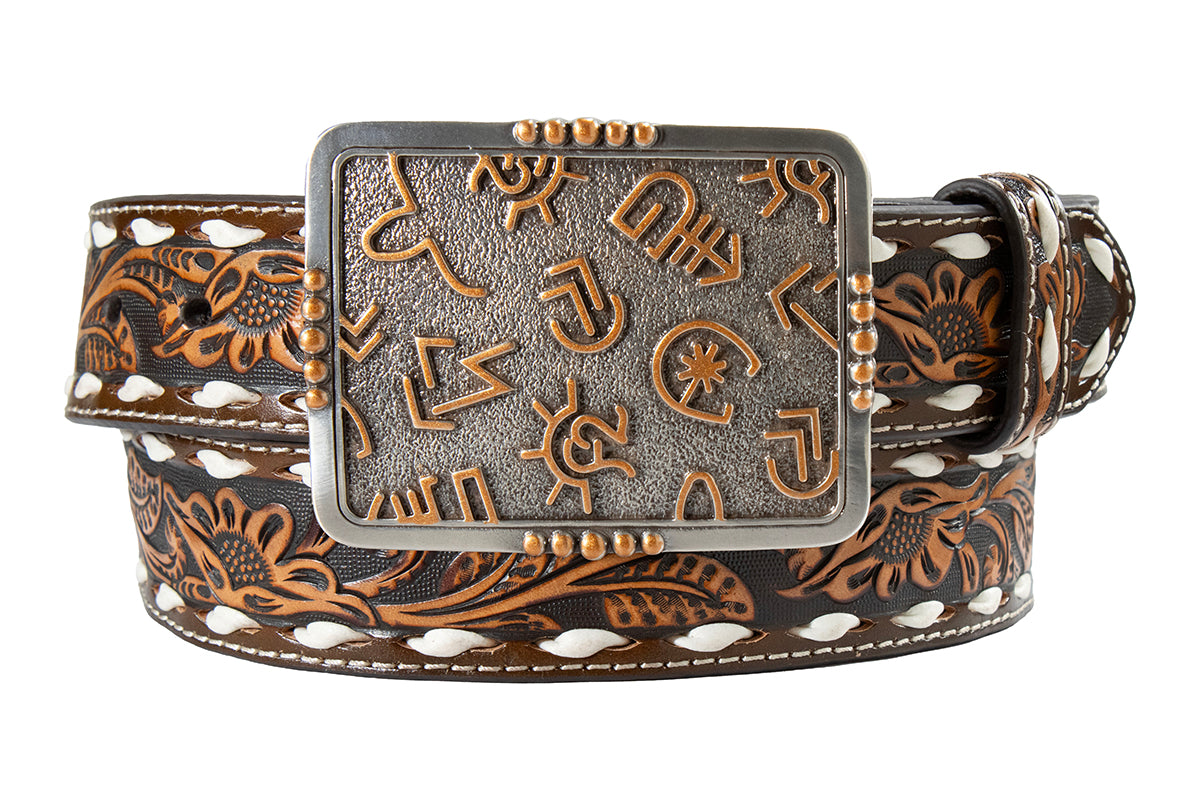 ladies belts for dresses Angel Ranch Women's Floral Embossed Belt plp-16303