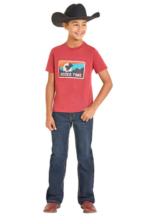 Rock & Roll Cowboy Boy's Rodeo Time Tee BB21T07451