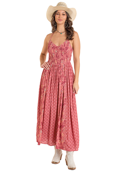 chinese dress ladies Women's Eyelet Halter Maxi Dress main image 1