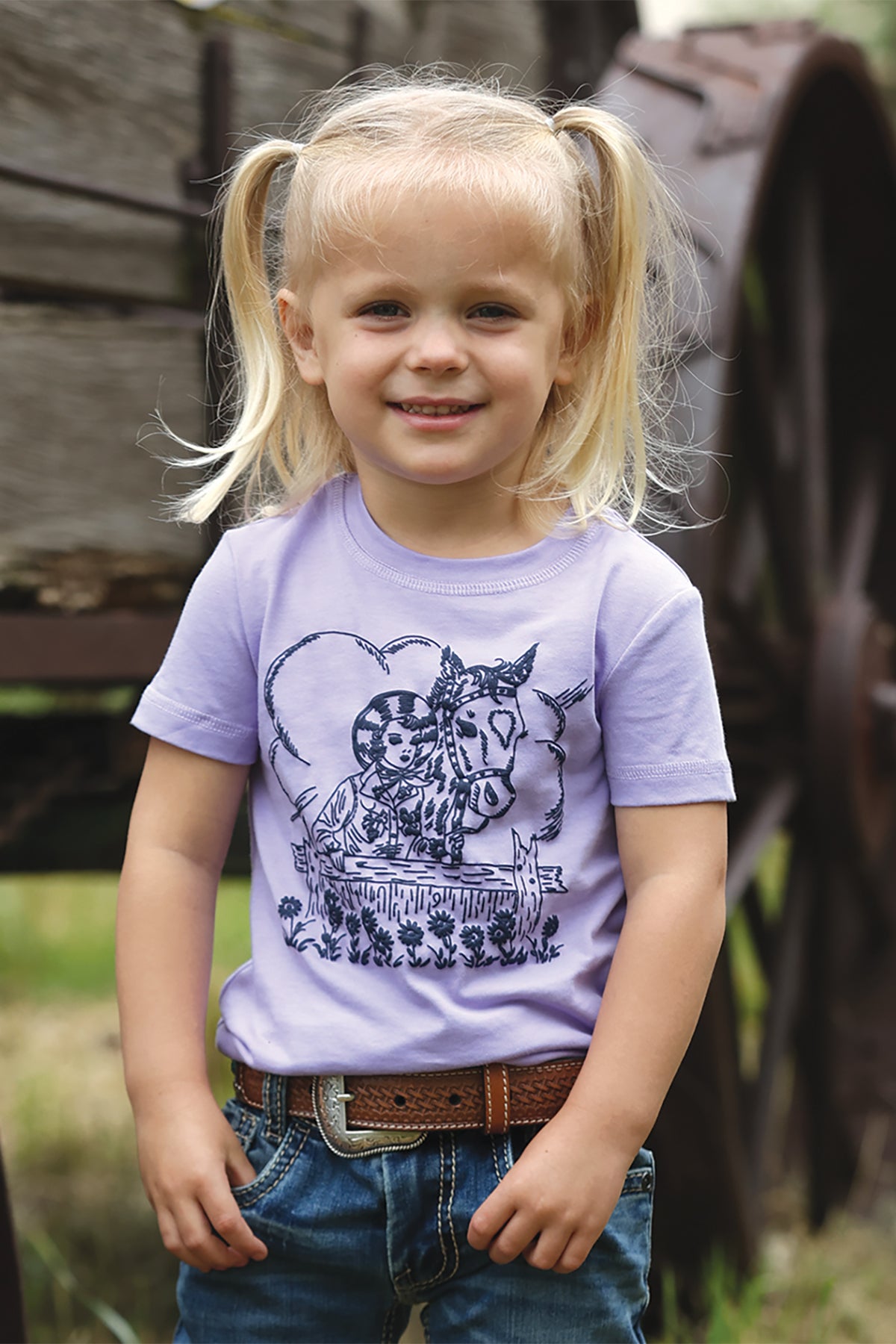 Cruel Girl Toddler's Purple Graphic Tee CTK6851043 | Corral