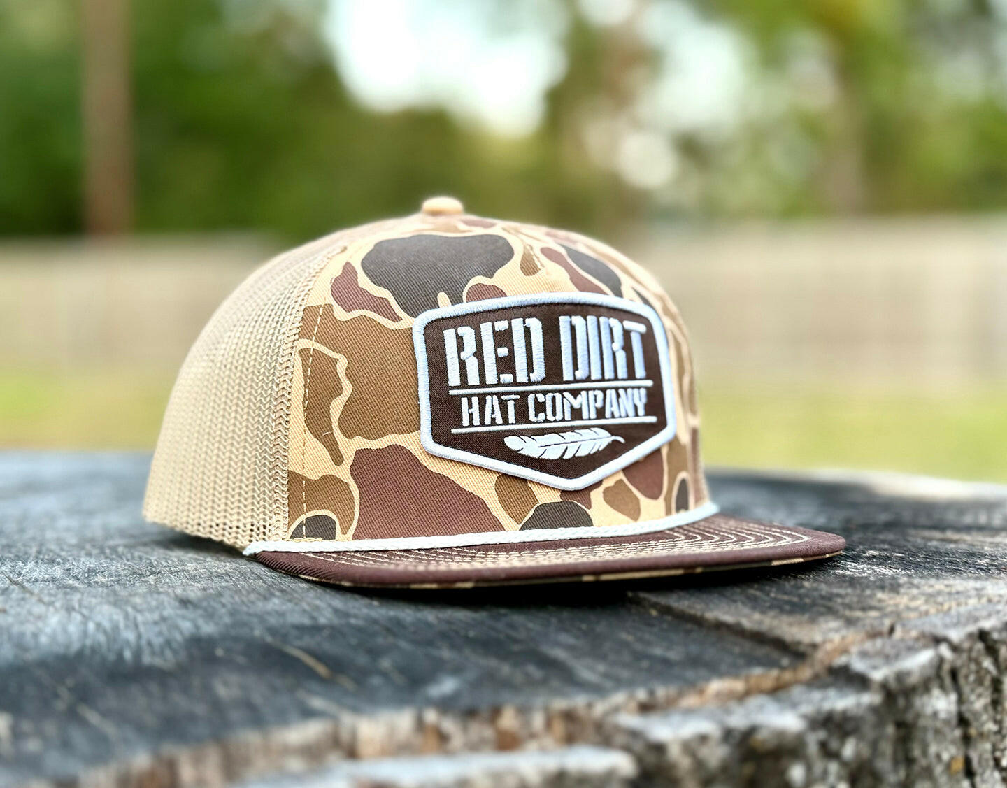 Red Dirt Hat Co. Tan Mesh Cap Red Dirt Hat Company 5-Panel Adjustable Snapback Hat  main image 4