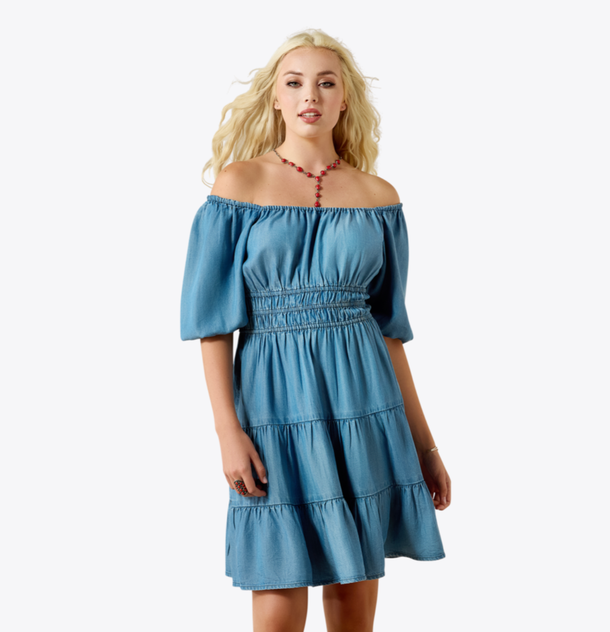 light blue western dress Ariat Juliet Dress