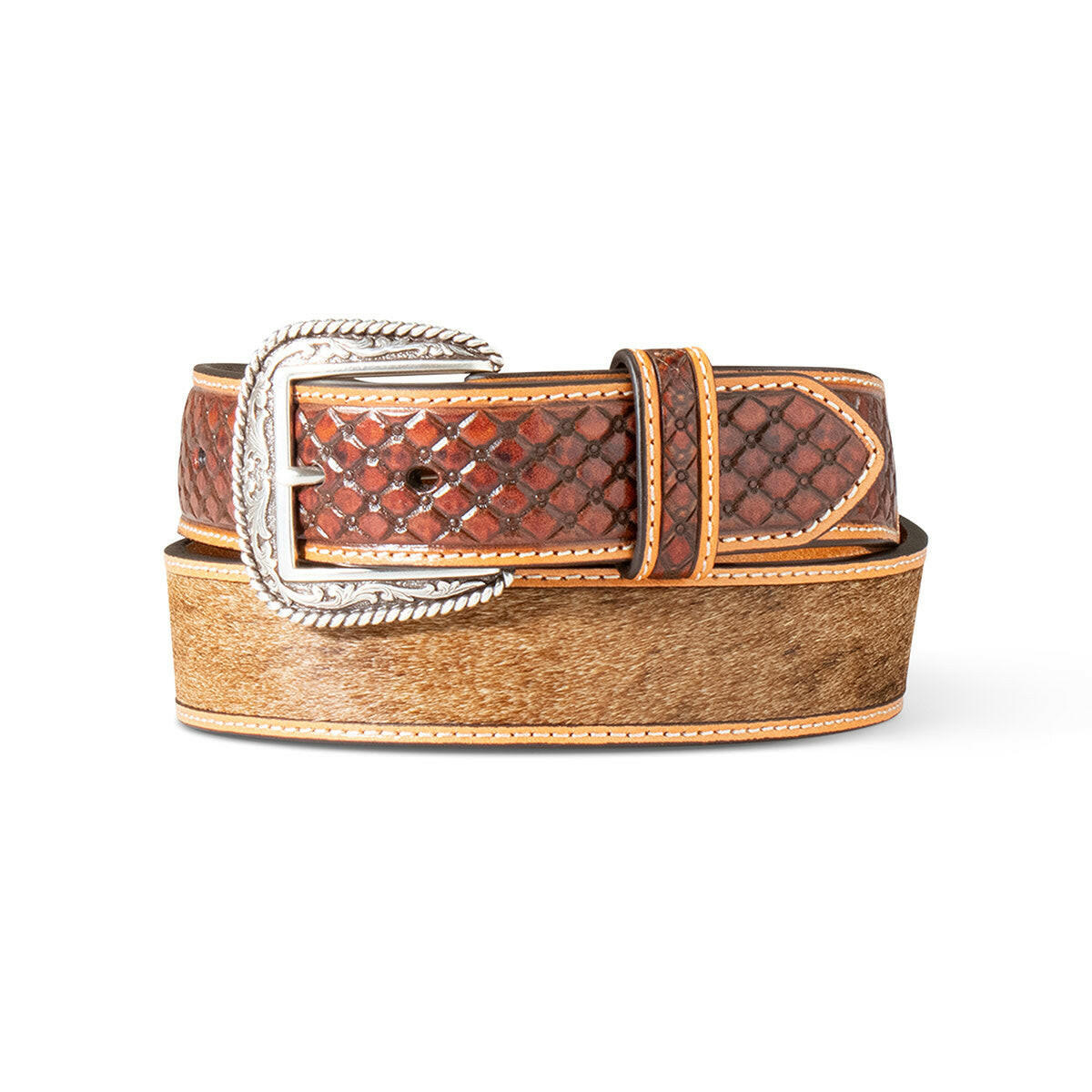 Ariat Men's Classic Belt W/Double Keepers Brown 42