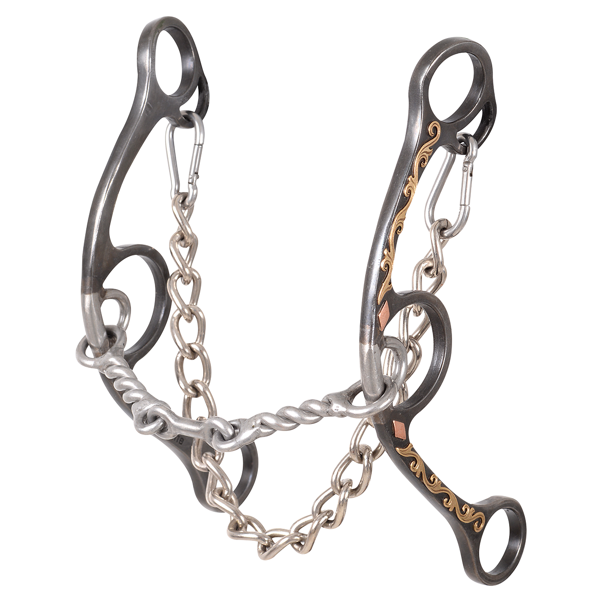 Aged Steel Twisted Dogbone Bit W/Trim