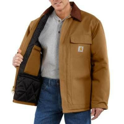 Men's Carhartt Arctic Quilt Lined Duck Traditional Coat C003-BRN