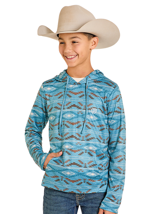 Rock & Roll Boy's Aztec Mesh Hoodie BB94T07697