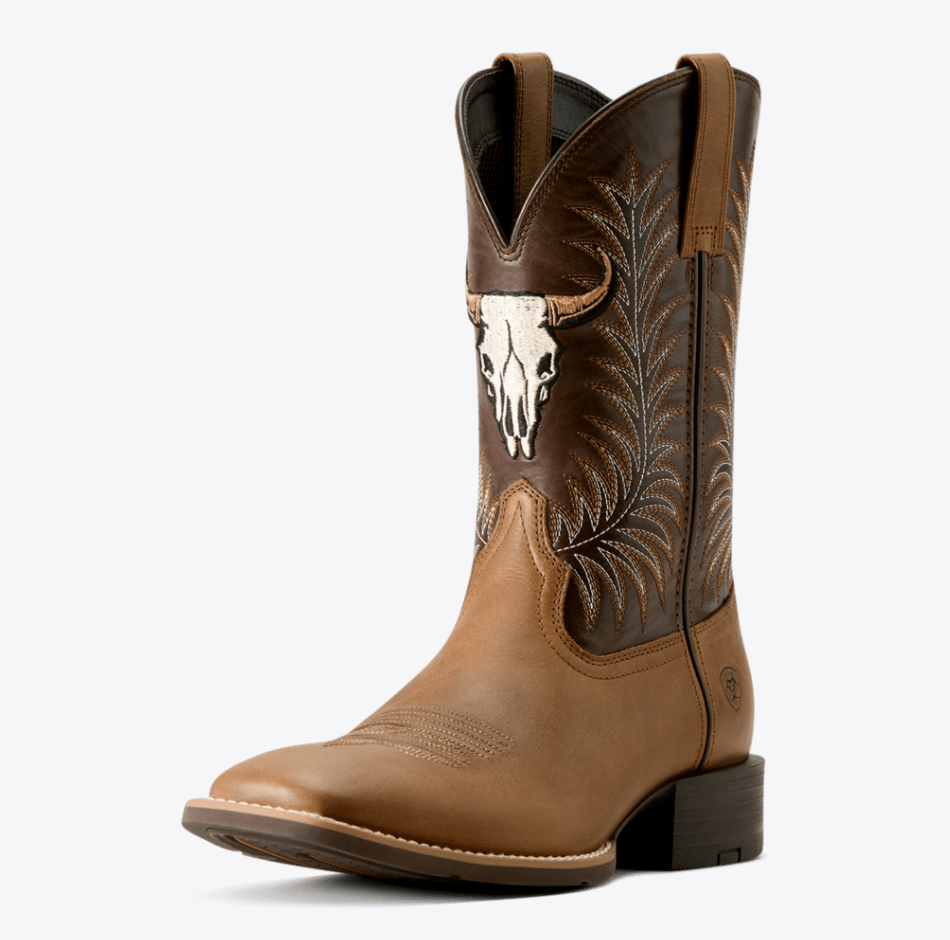 Ariat Men's Sport Steer Skull Brown Boot 10064053 | Corral Western