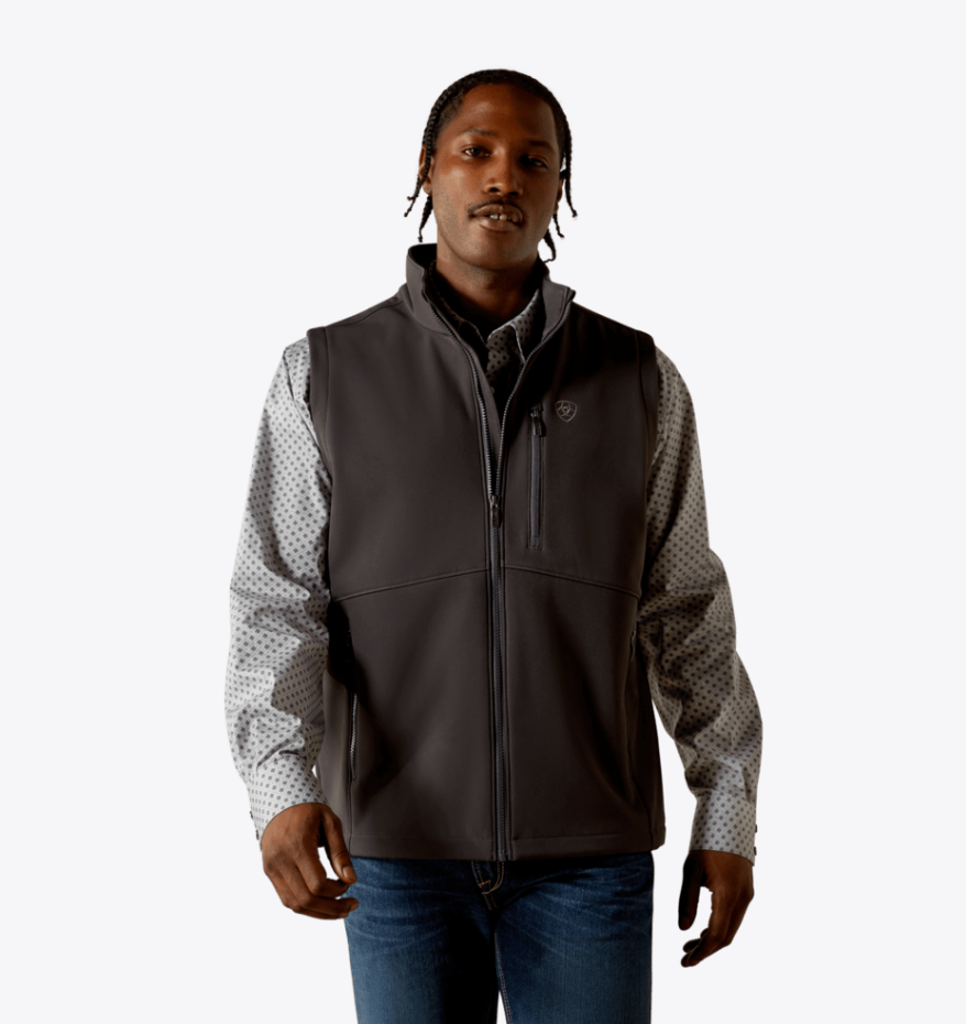 Ariat Men's Logo Softshell Vest, Phantom Large Ariat Men's Logo Softshell Vest, Phantom Large