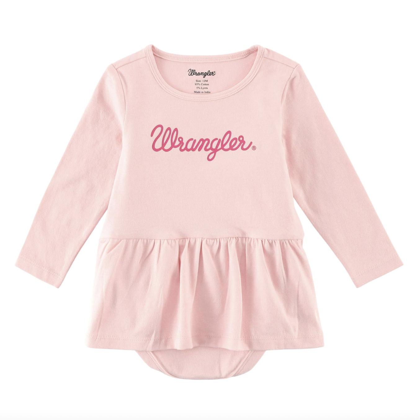wrangler pink dress Wrangler Girls Pink Colorwash Western Denim Snap Dress