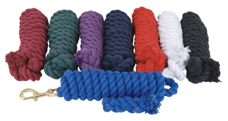 AHE Cotton Lead Rope with Brass Snap.