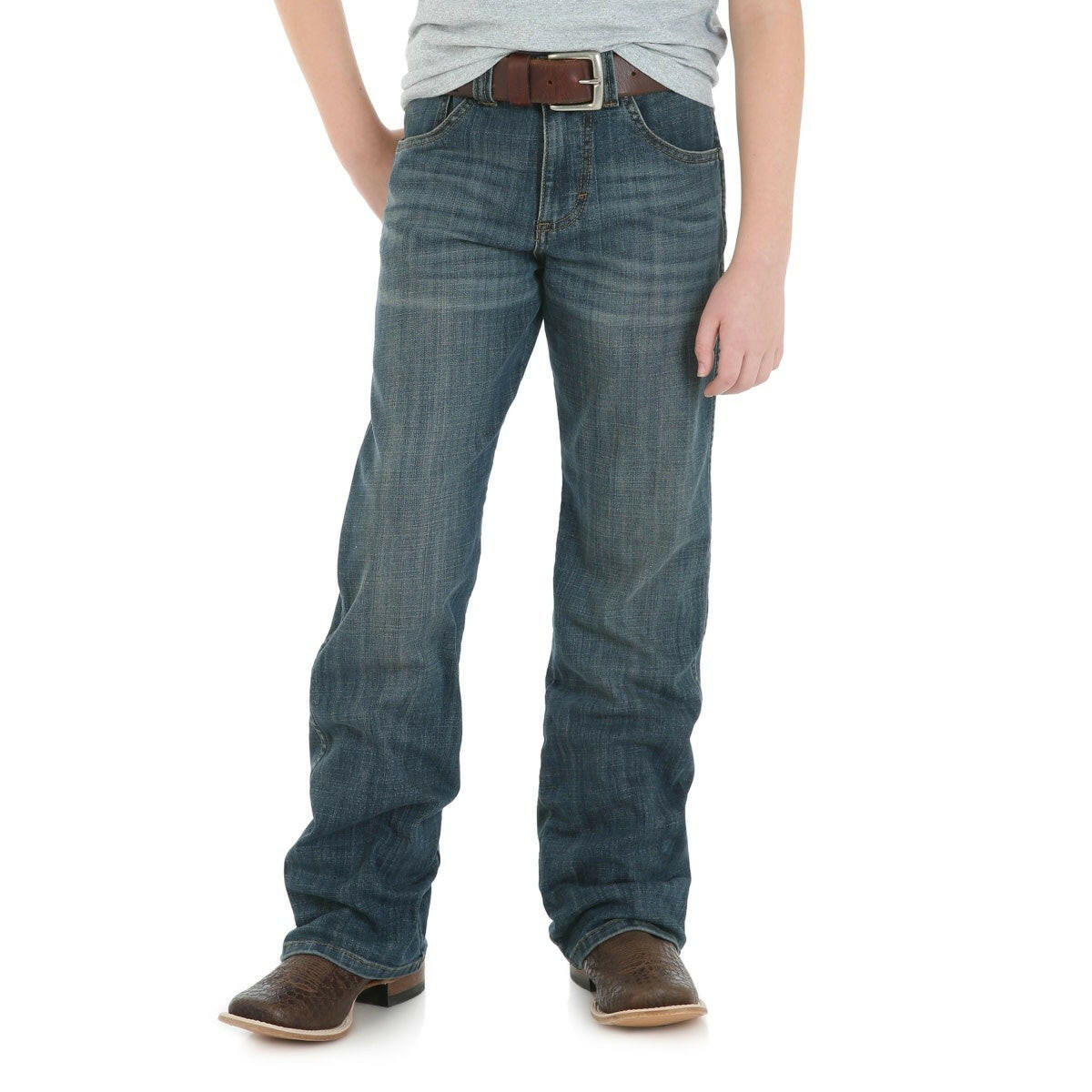 Wrangler Boys Relaxed Bootcut Jeans.