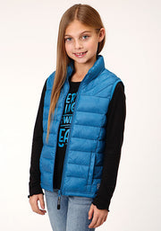 Roper Girl's Teal Puffer Vest 03-298-0685-6139