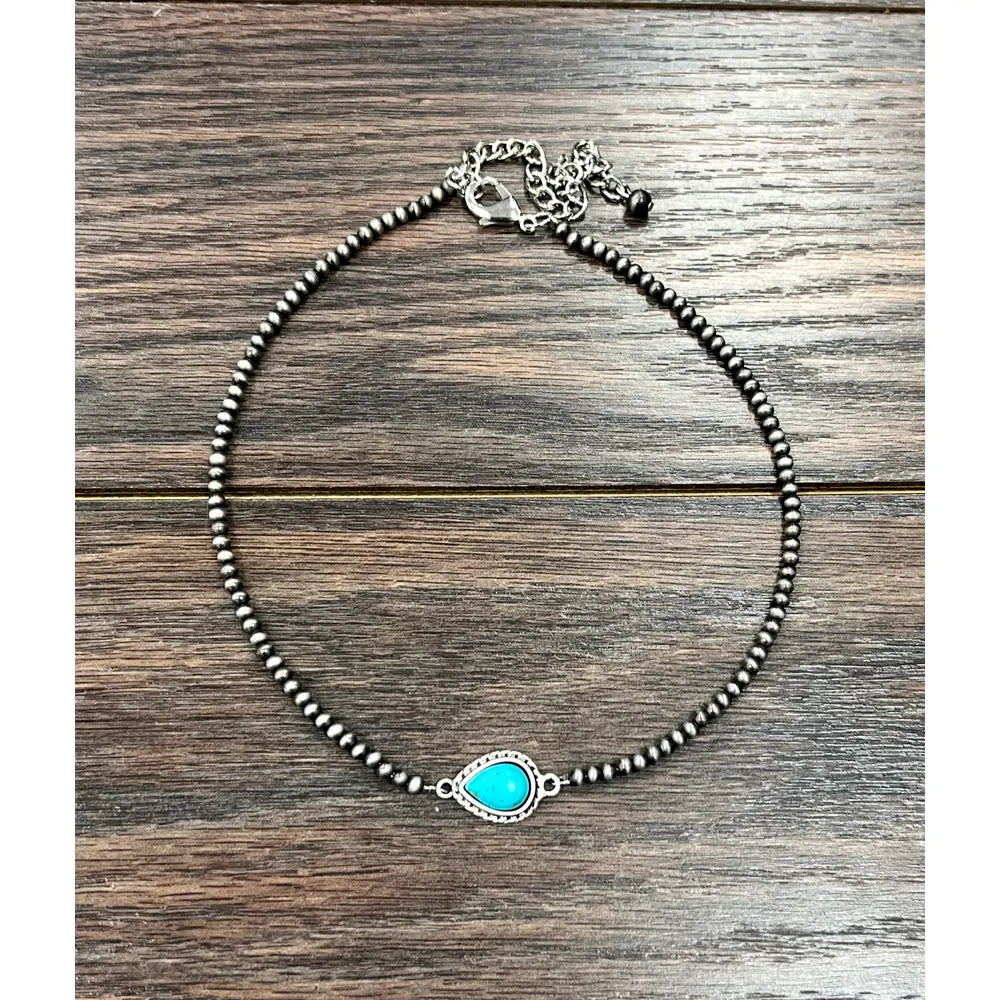Isac Trading 15" Navajo Turquoise Colored Necklace 735227