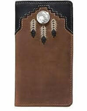 Silver Creek Men's Chieftain Feather Rodeo Wallet.