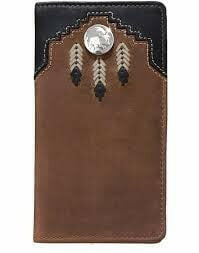 Silver Creek Men's Chieftain Feather Rodeo Wallet.