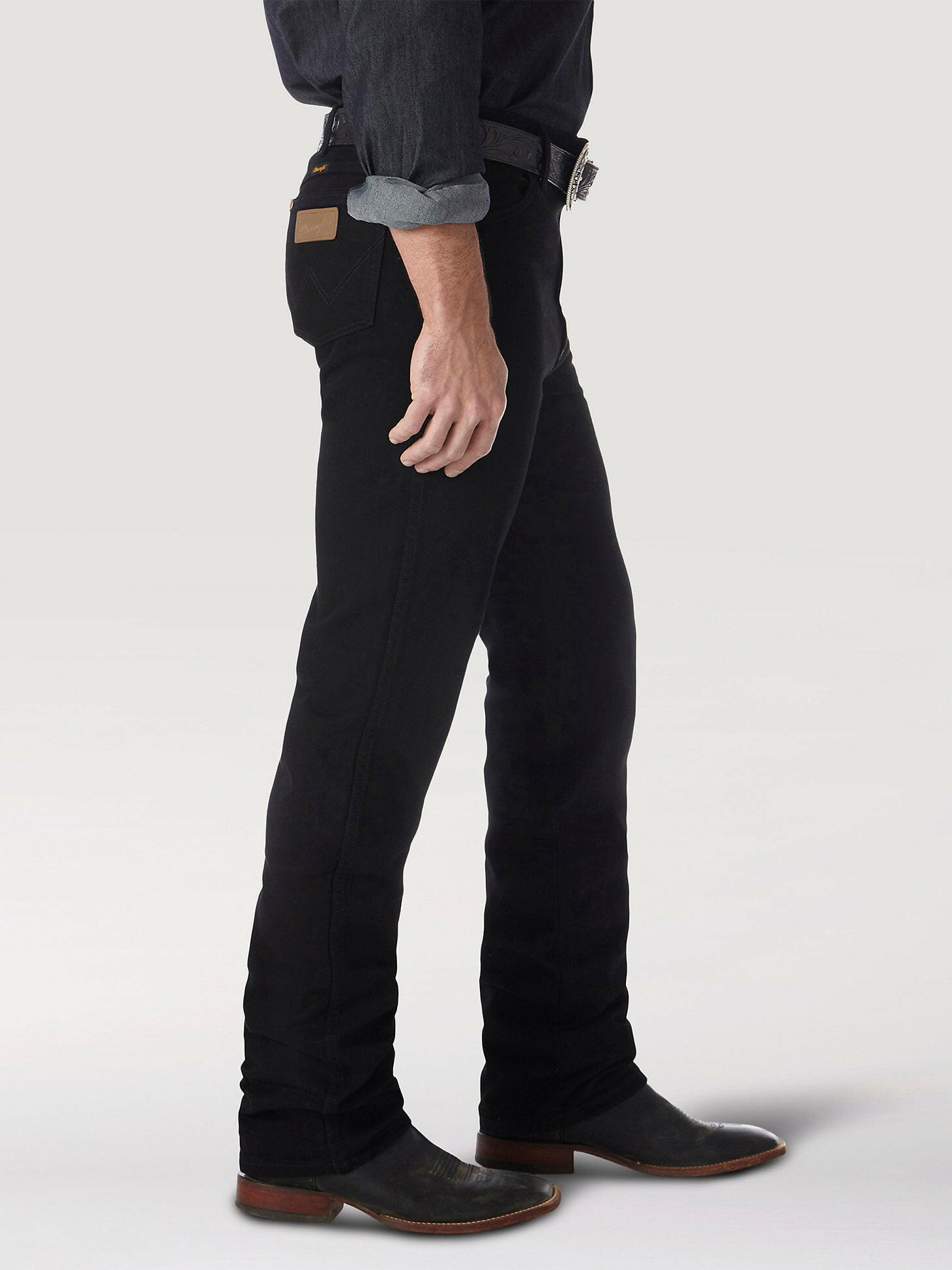 Wrangler Cowboy Cut Slim Fit Jeans, Men's Shadow Black