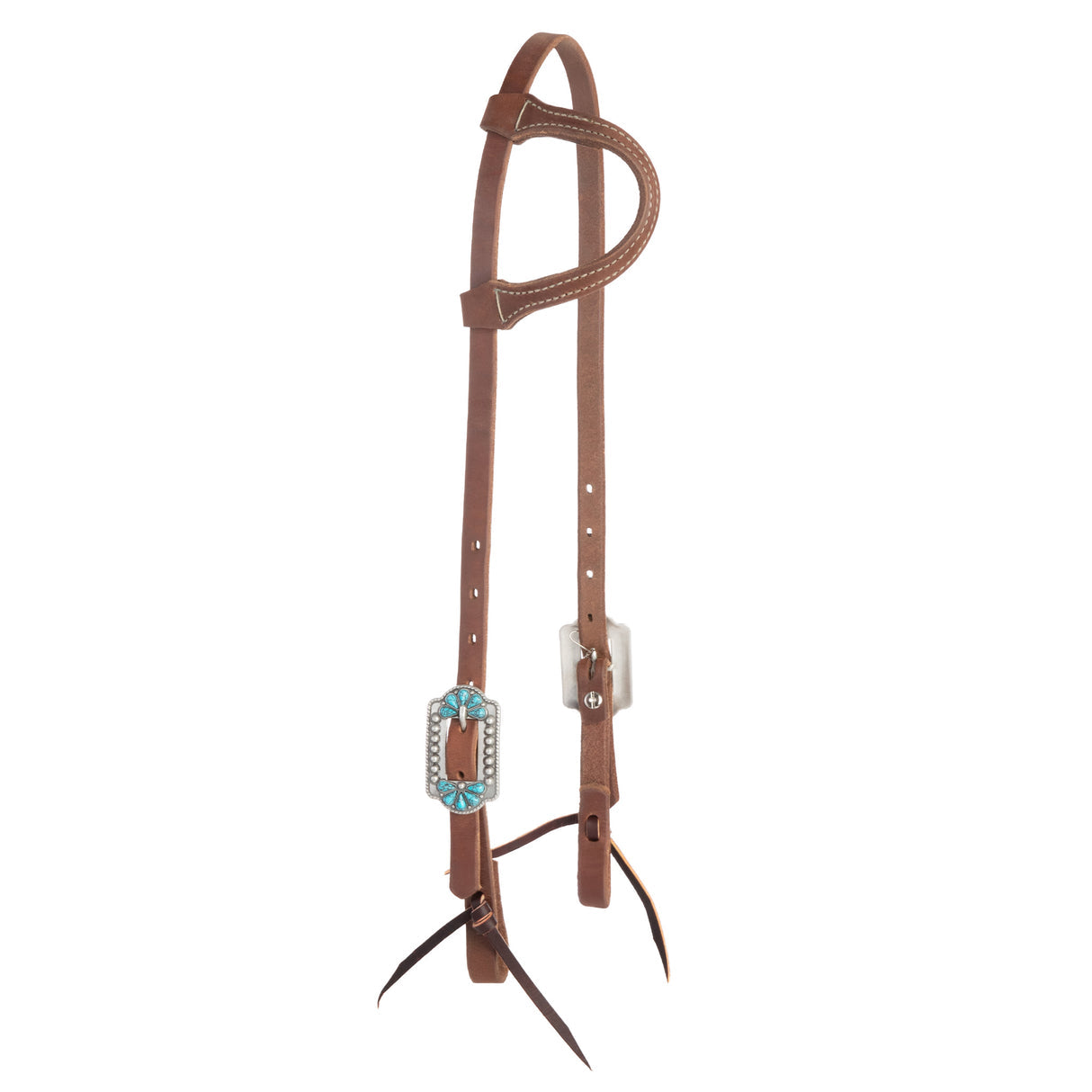 Weaver Turquoise Flower Sliding Ear Headstall 10036-01-06