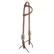 Weaver Turquoise Flower Sliding Ear Headstall 10036-01-06