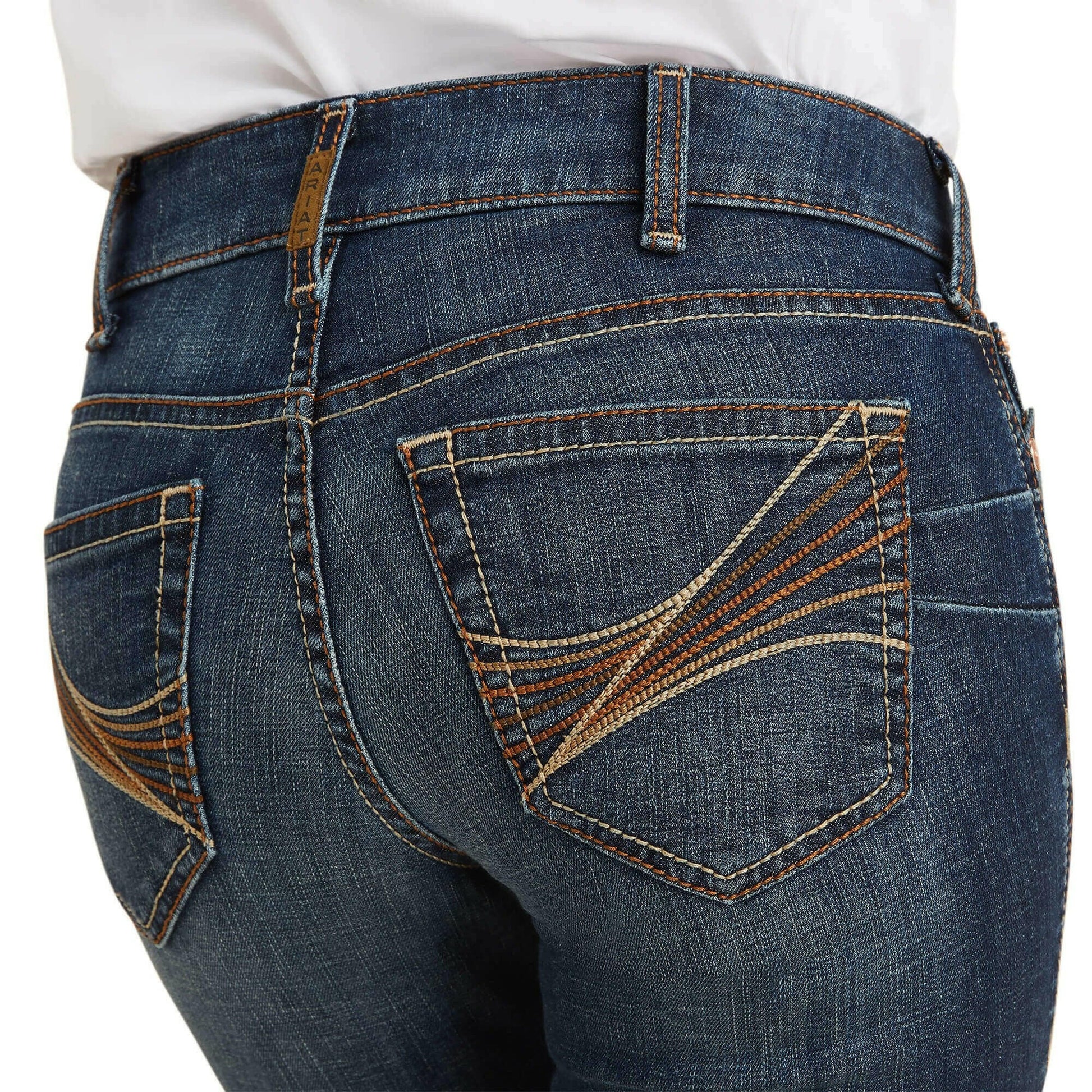 Ariat Ladies R.E.A.L. Mid Rise Amora Boot Cut Jean.