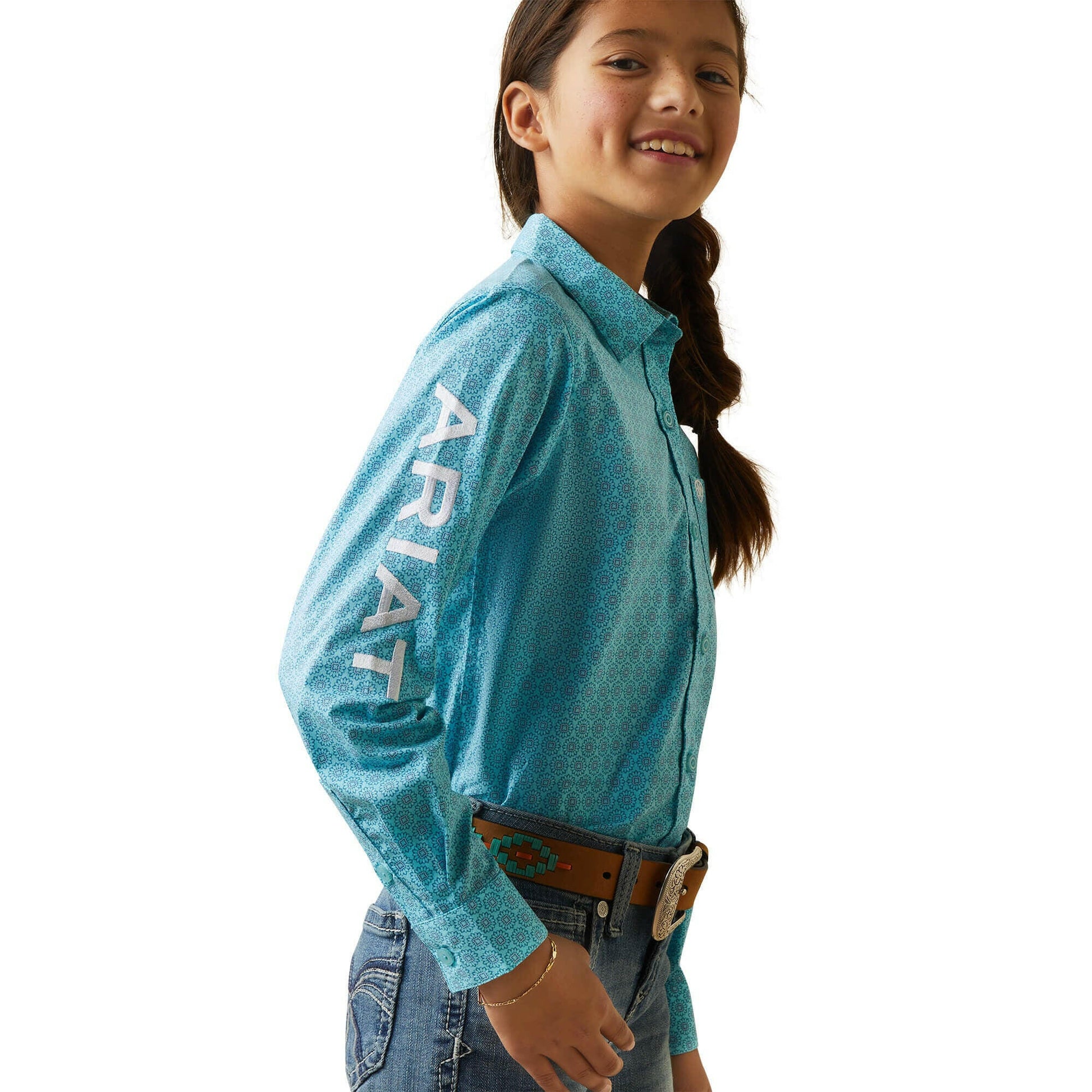 Ariat Girl Team Kirby Button Down Shirt.