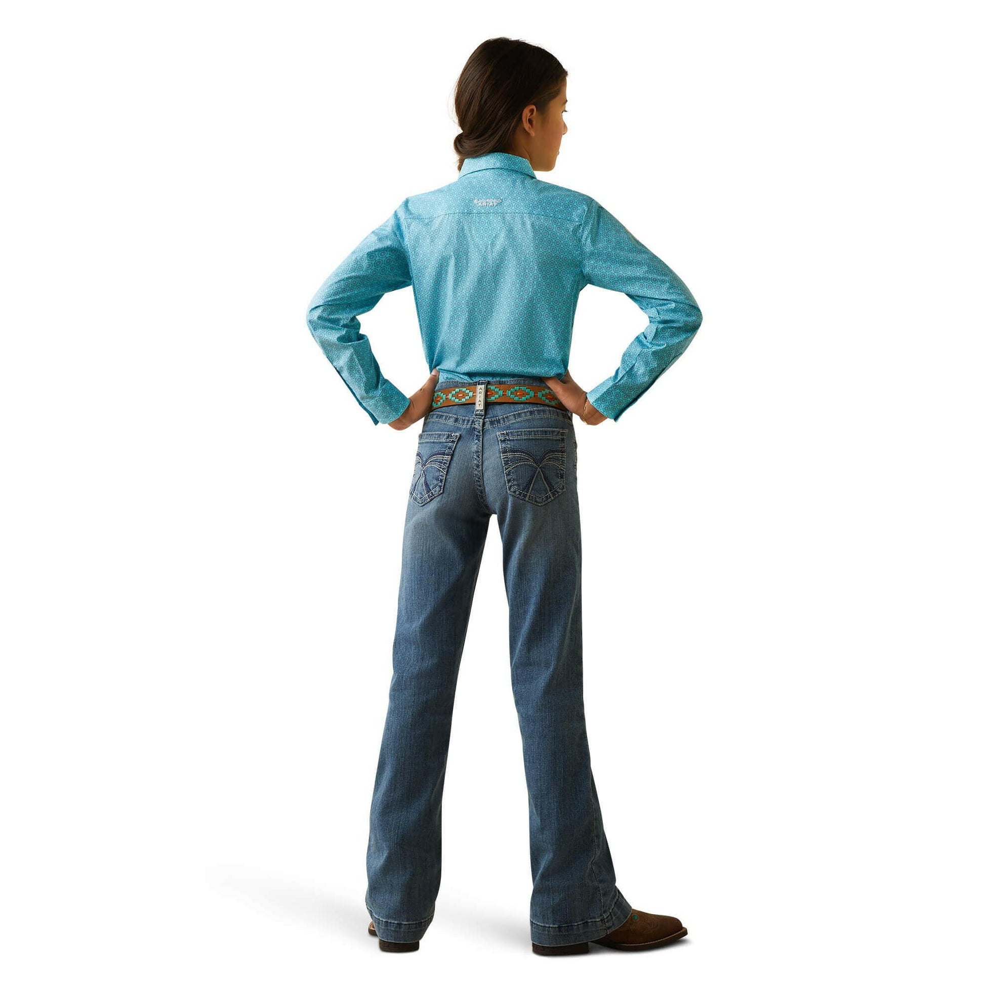 Ariat Girl Team Kirby Button Down Shirt.