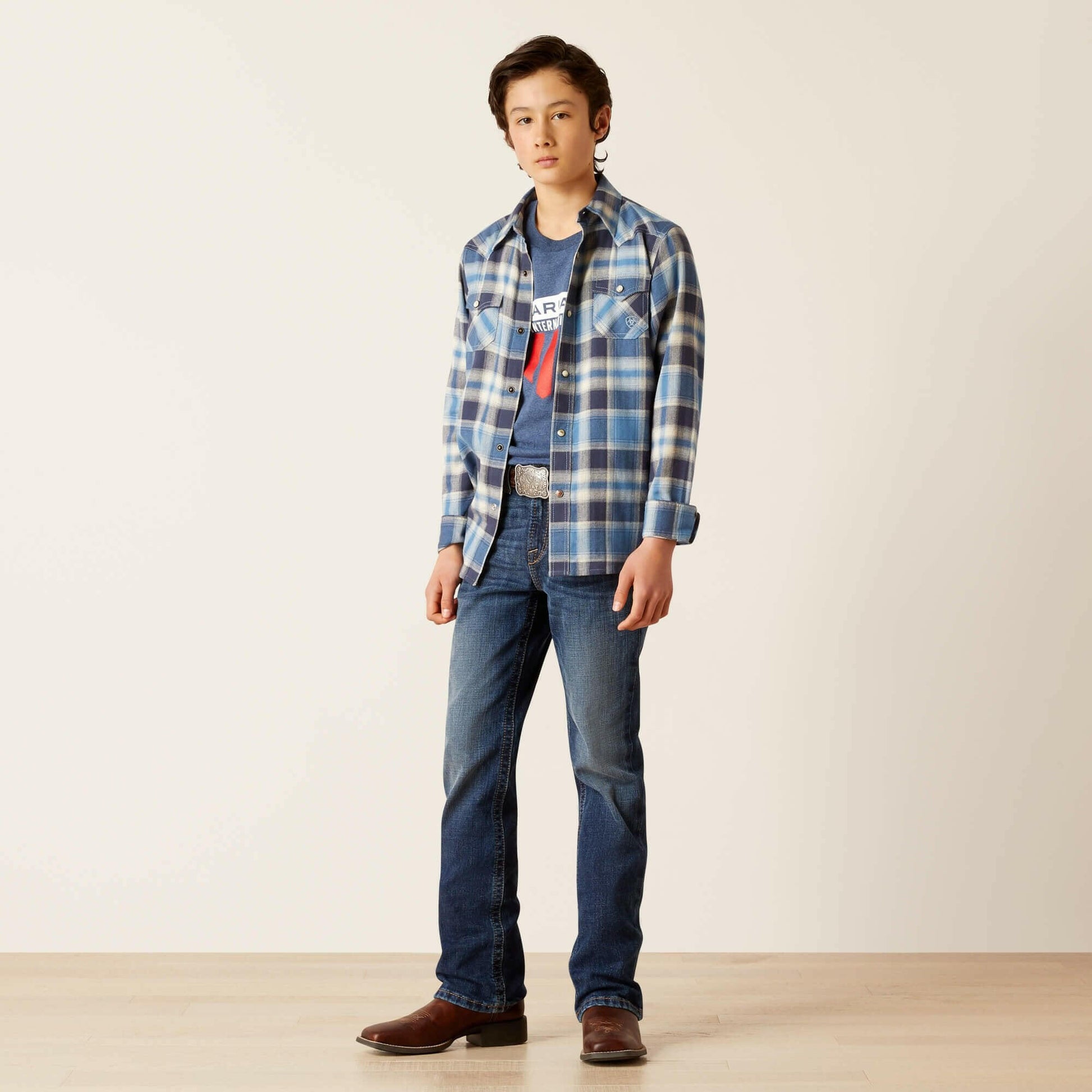 Ariat Boy's Hoyt Retro Fit Snap Front Shirt.