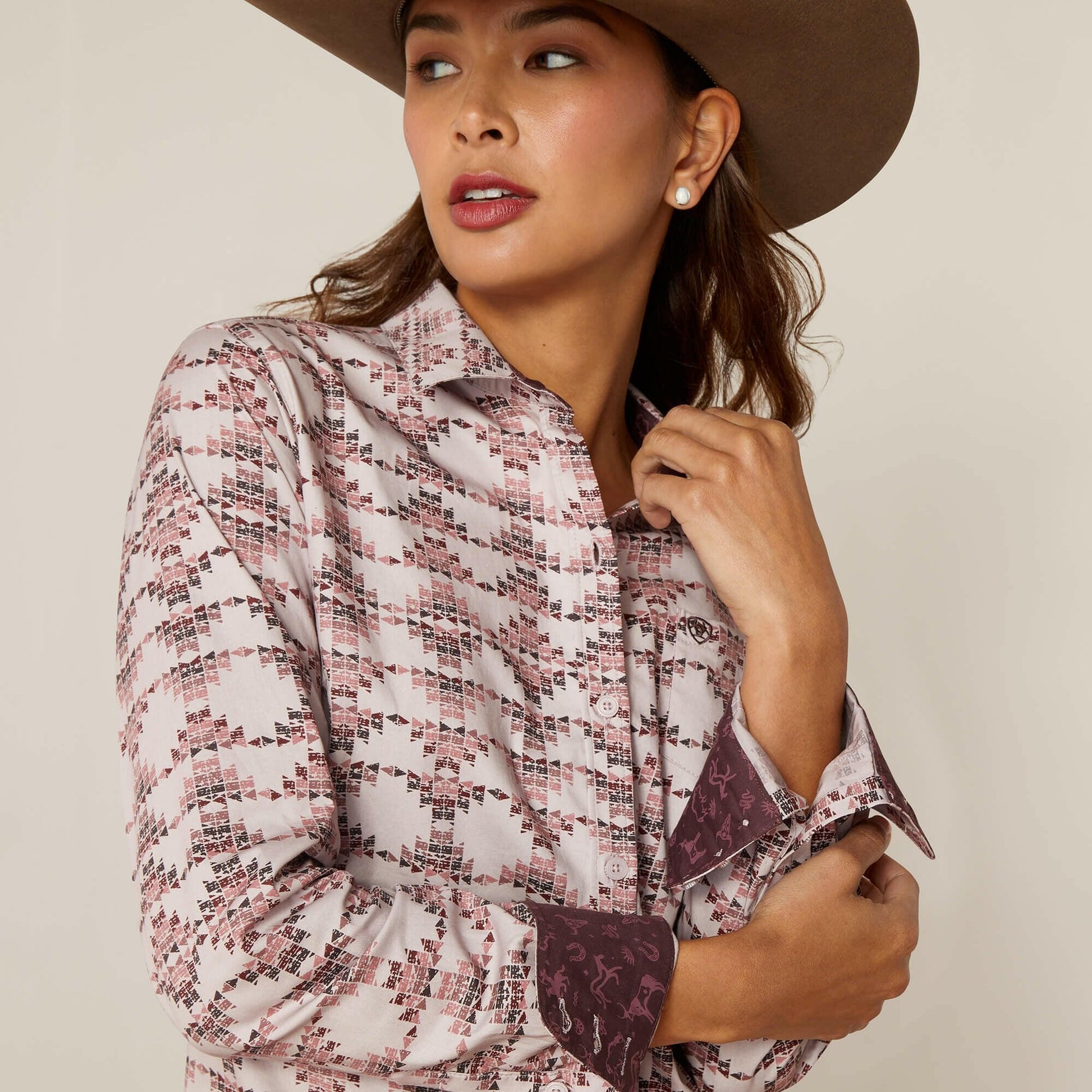 Ariat Women's Starlight Kirby Stretch Button Down Shirt Size M.