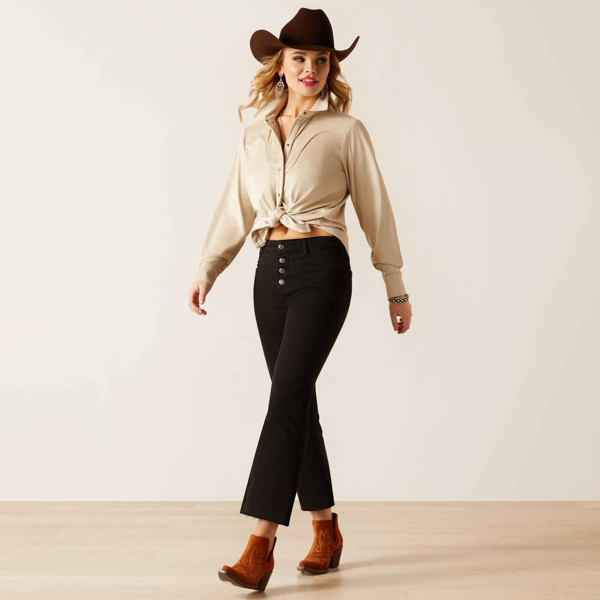 Ariat Women's Sage Suede Snap Front Shirt.