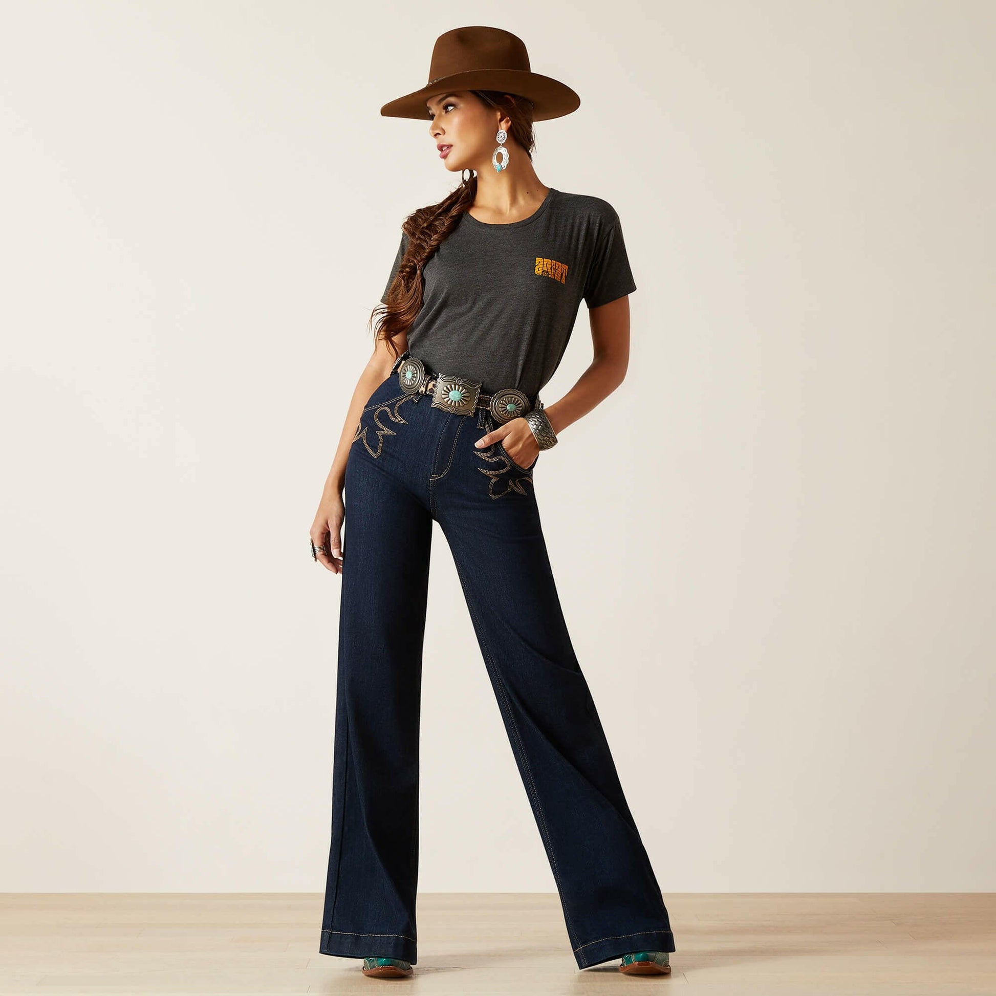 Ariat Women's Ultra High Rise Western Wide Jean.
