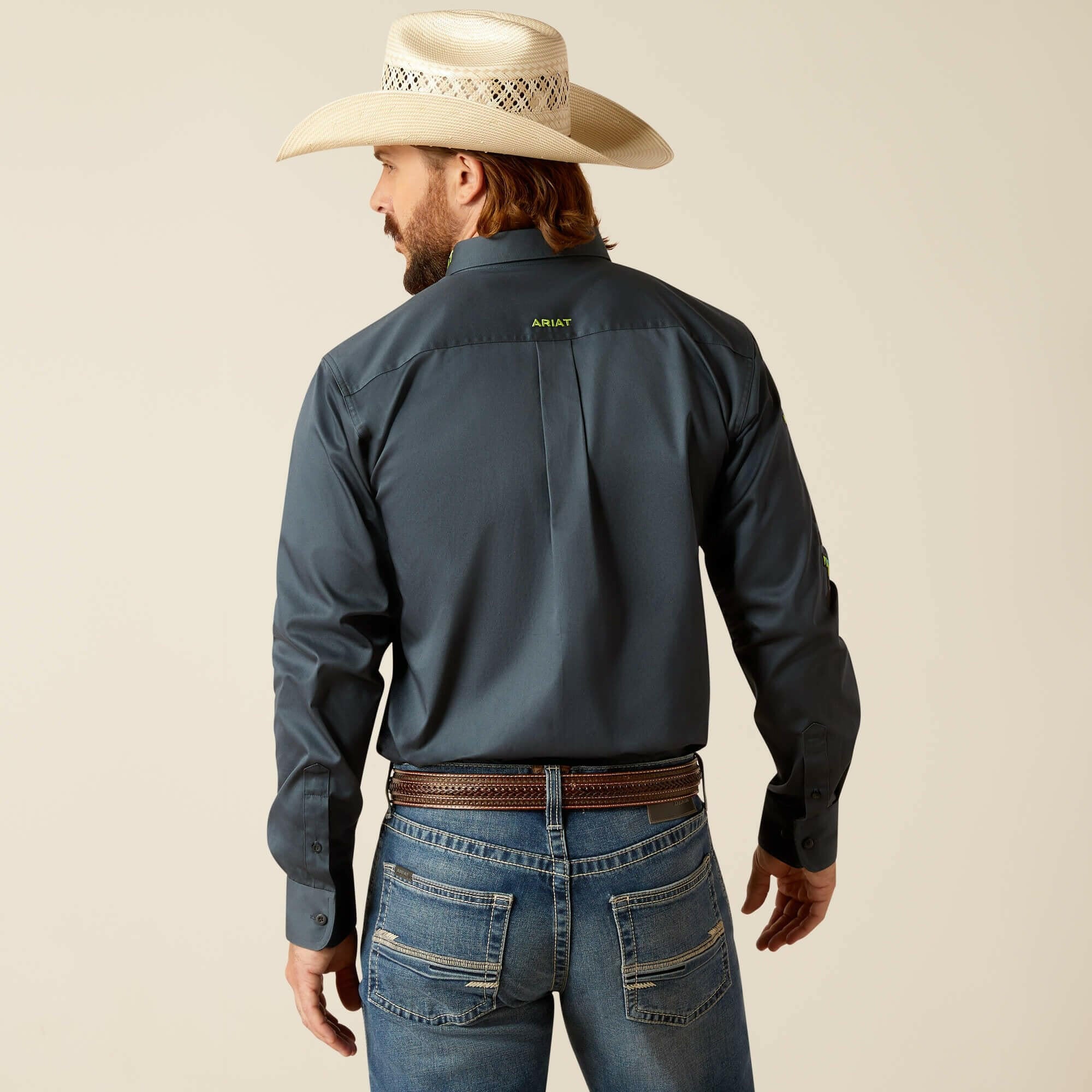Ariat Men's Team Logo Twill Fitted Button Down Shirt.
