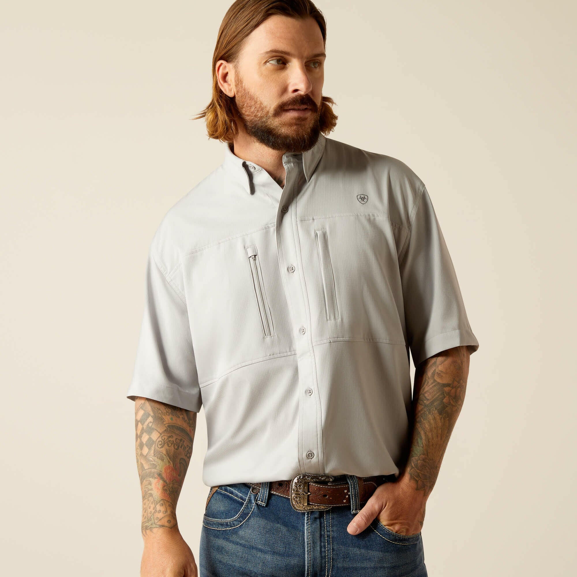 Ariat Men's VentTEK Classic Fit Button Down Shirt Size Medium.