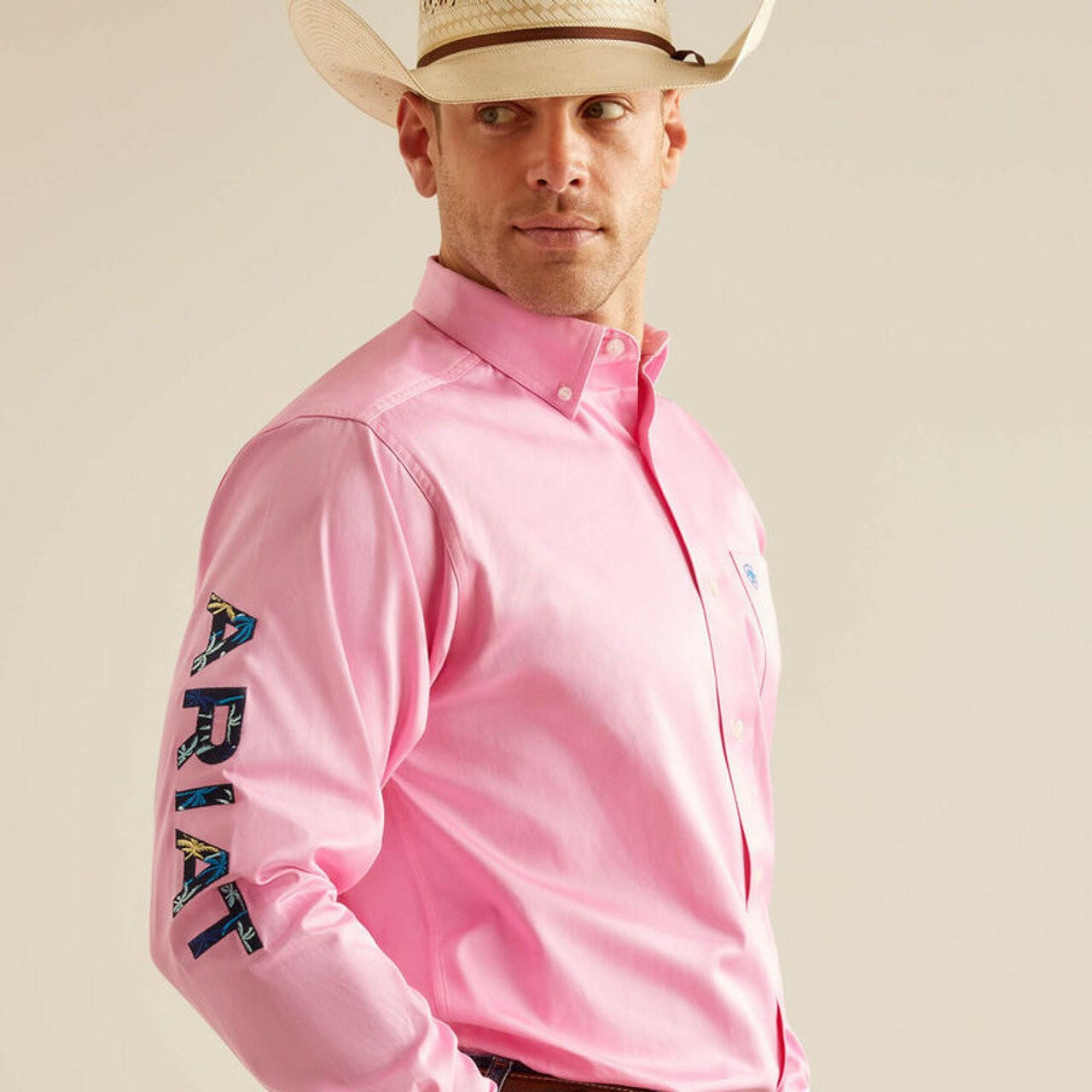 Ariat Men's Team Logo Twill Classic Fit Button Down Shirt.