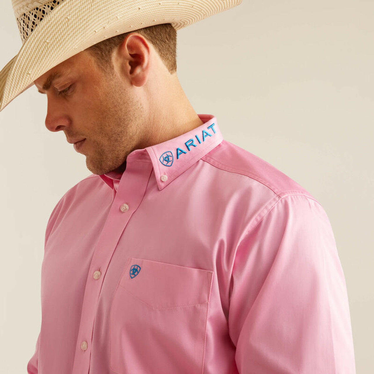 Ariat Men's Team Logo Twill Classic Fit Button Down Shirt.
