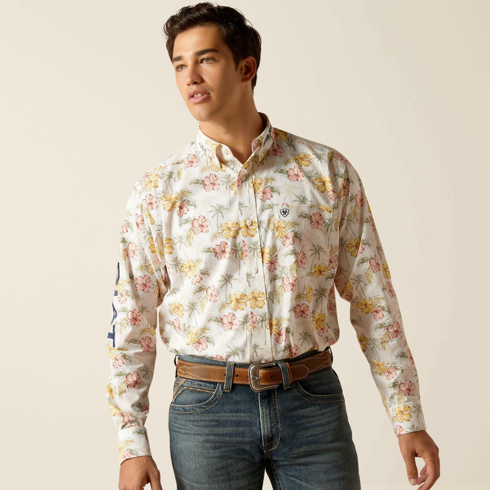mens ariat dress shirts Men's Ariat Team Oak Classic Fit Button Down Shirt #10054056-C