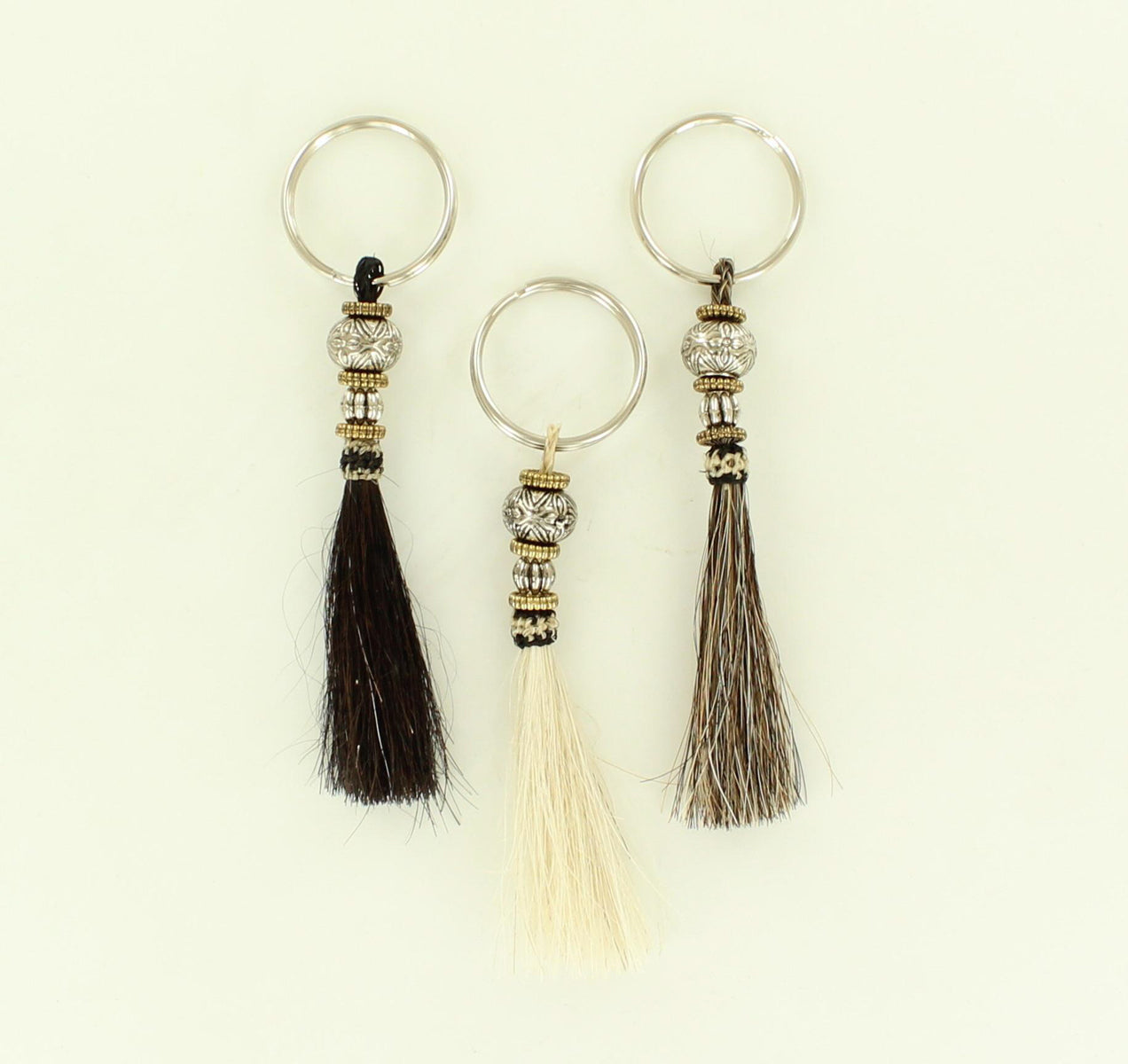M&F Horse Hair with Metal Beads Key Chain 2351099