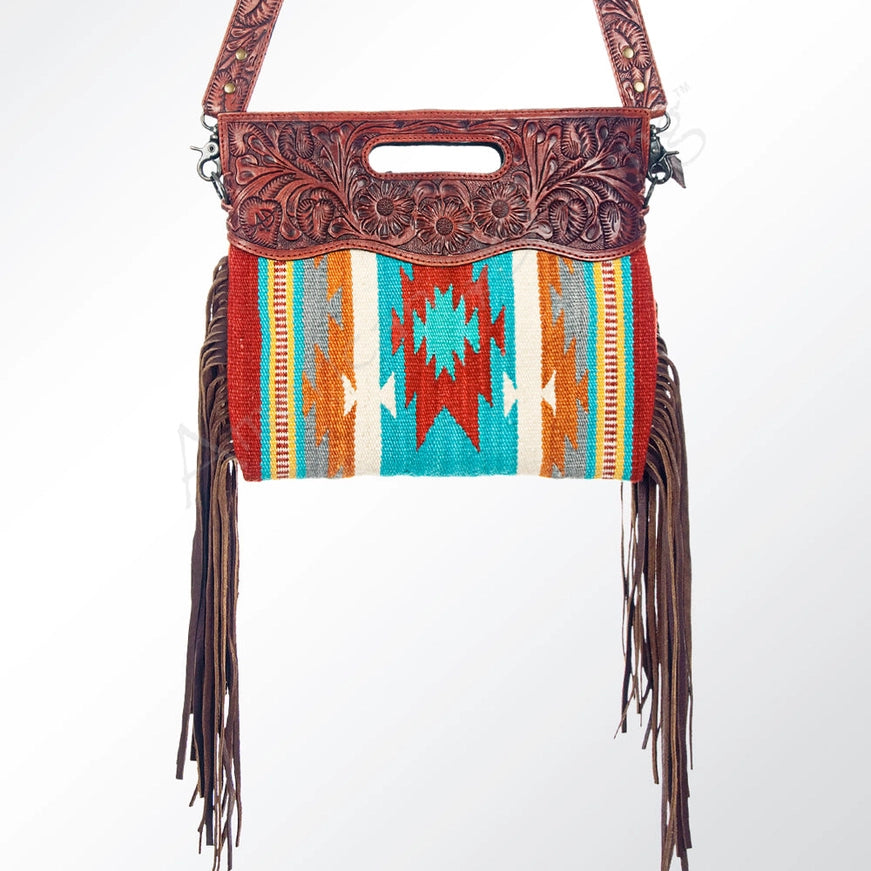 American Darling Serape Fringe Blanket Purse ADBG250