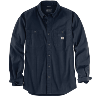 Carharrt Men's Rugged Flex Relaxed Fit Mid-Weight Canvas Button Down Shirt 103554