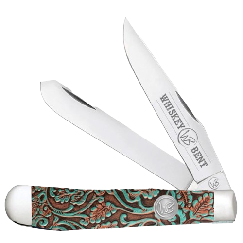 Whiskey Bent Tooled Rancher Trapper Knife WB11-63