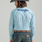 Wrangler Men's Blue Logo Long Sleeve Shirt 2324643