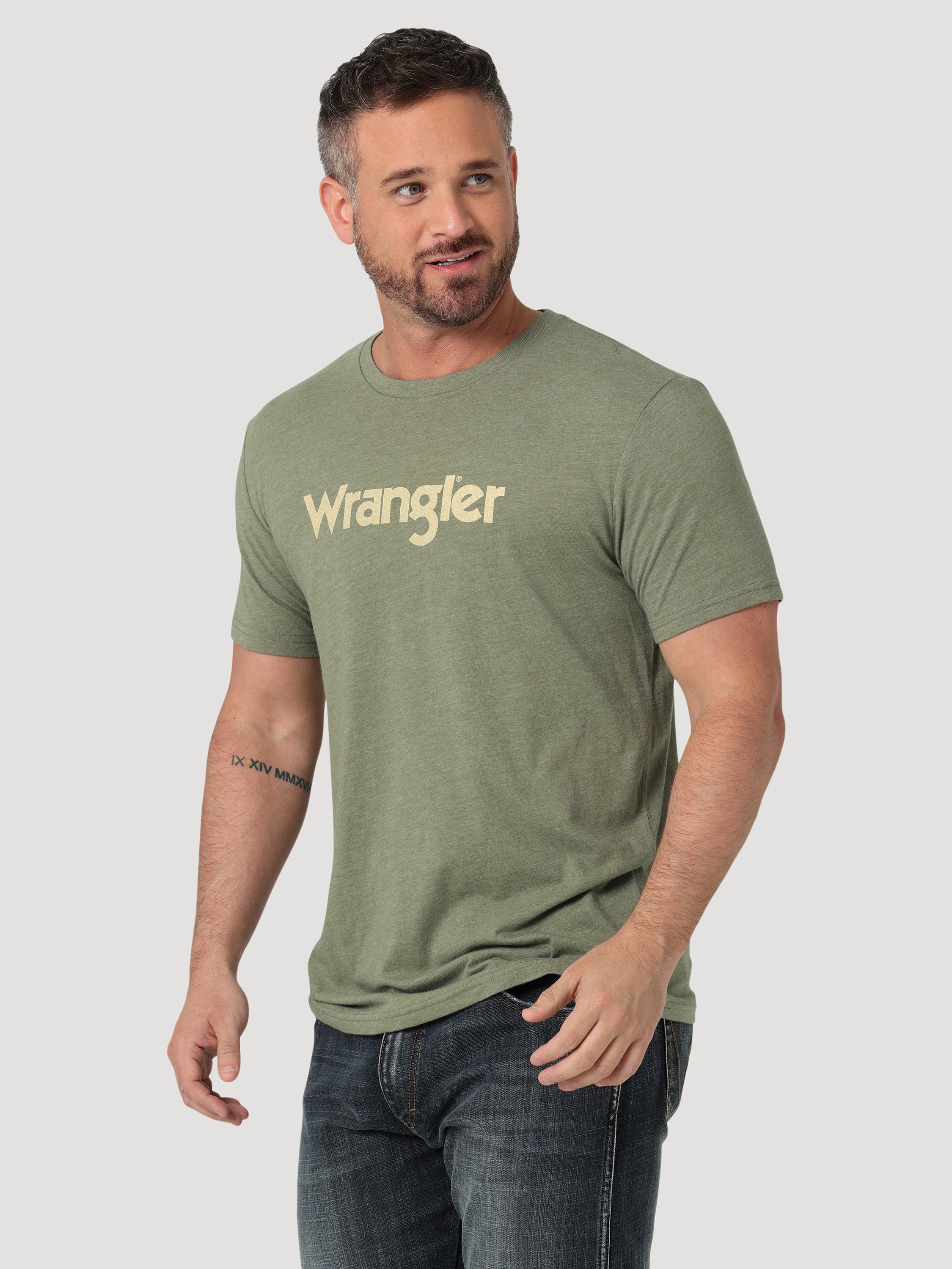 Wrangler Men's Heather Green Tee 2336213 C4