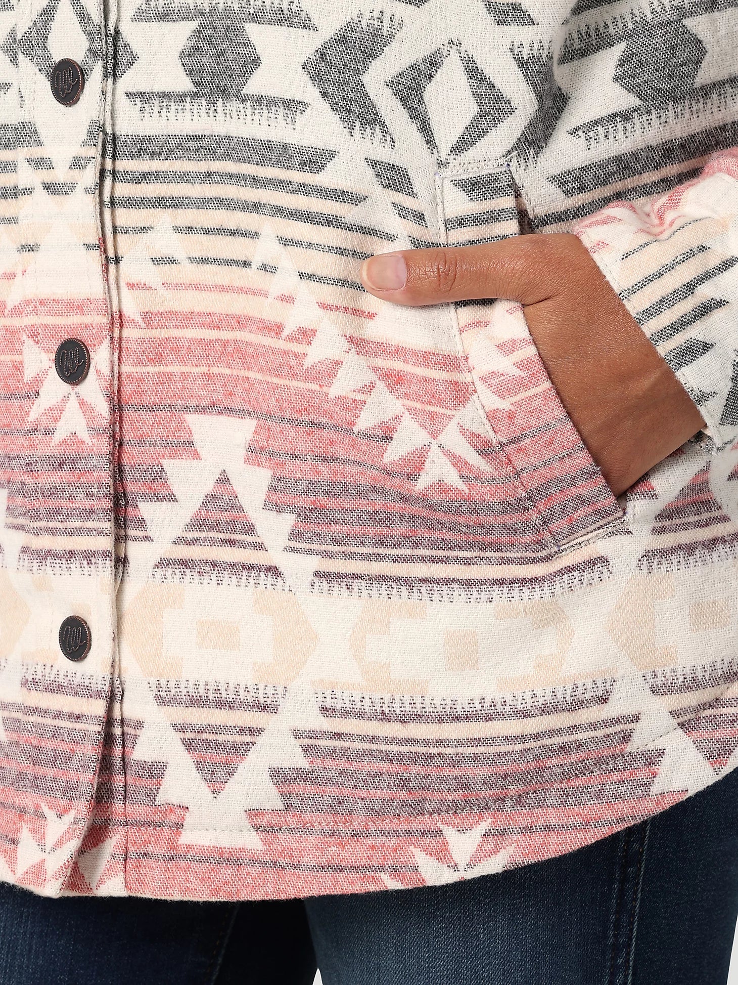 Wrangler Women's Southwestern Shacket C4.