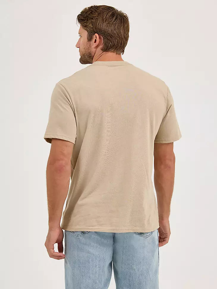 Wrangler Men's Trenchcoat Tan Rope Logo Tee 2344128