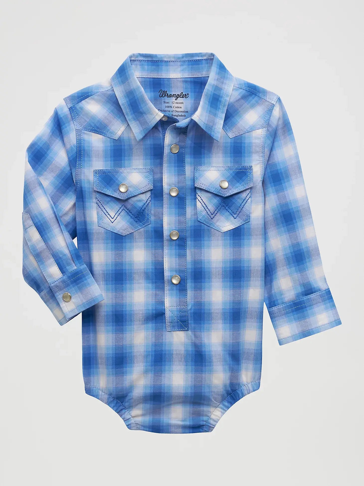 Wrangler Infant Boy's Plaid Bodysuit.