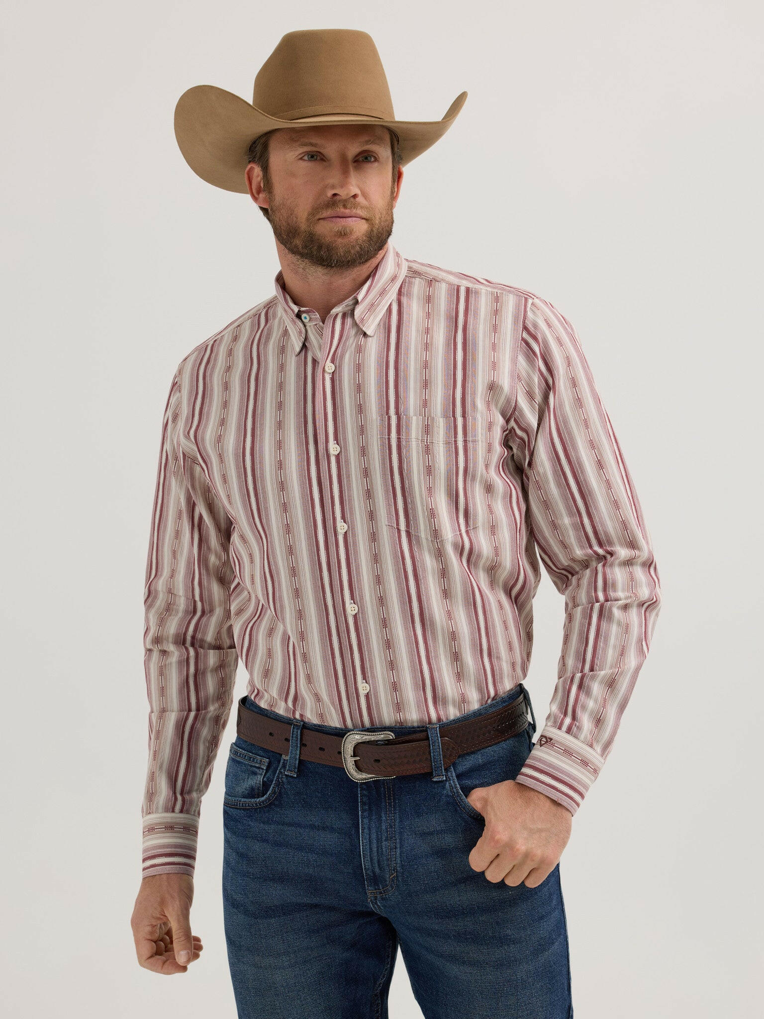 Wrangler Men's Cody Johnson Classic Fit Button Down Shirt.