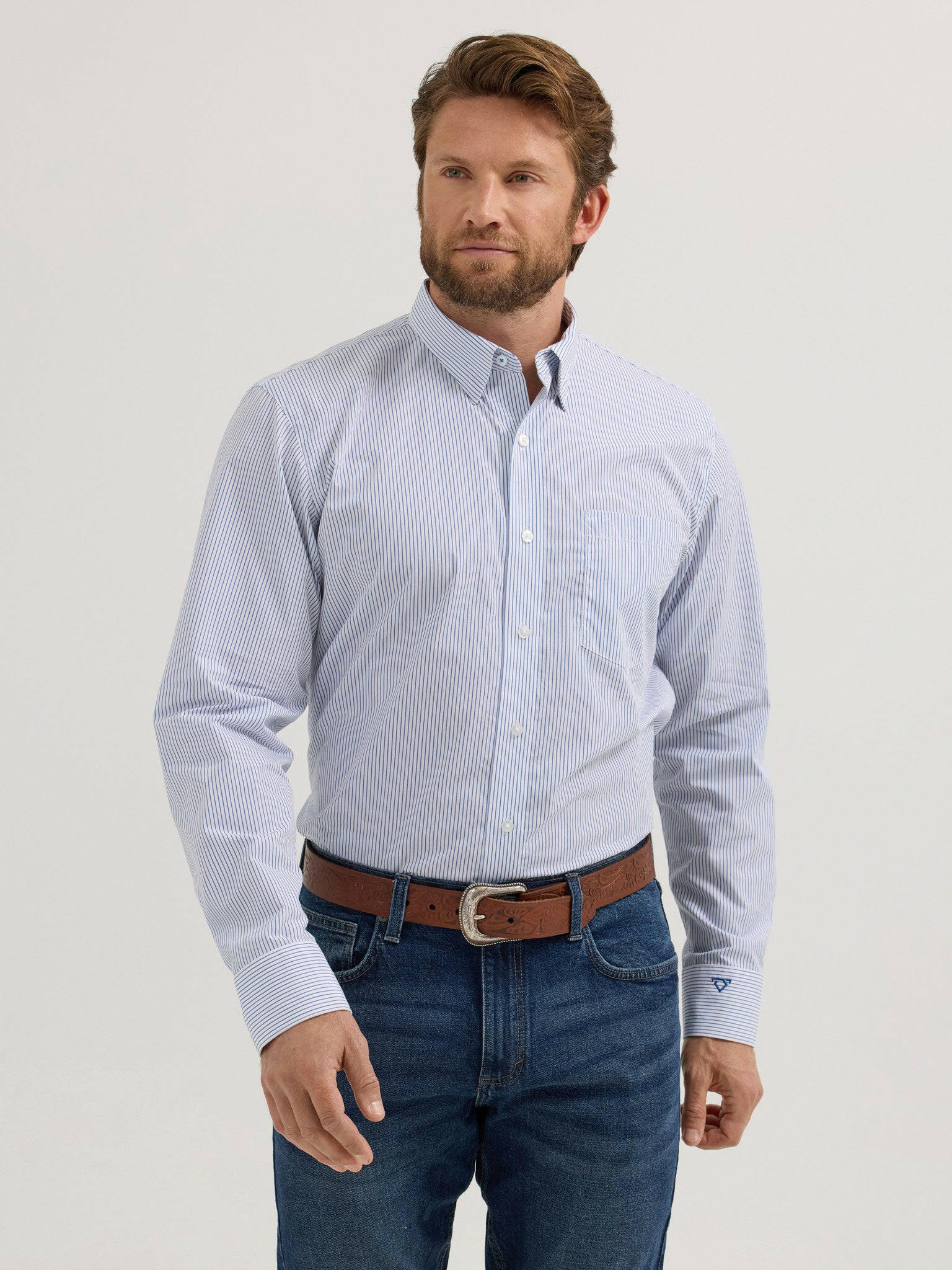 Wrangler Men's Cody Johnson Classic Fit Button Down Shirt.