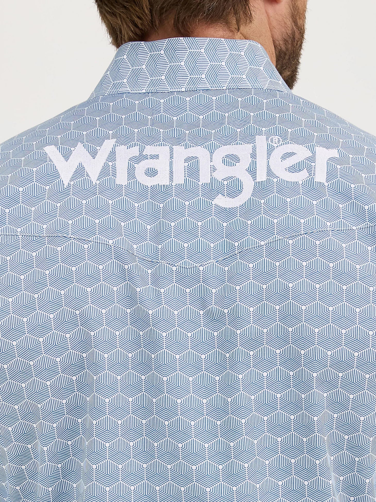 Wrangler Men's Logo Snap Front Shirt.