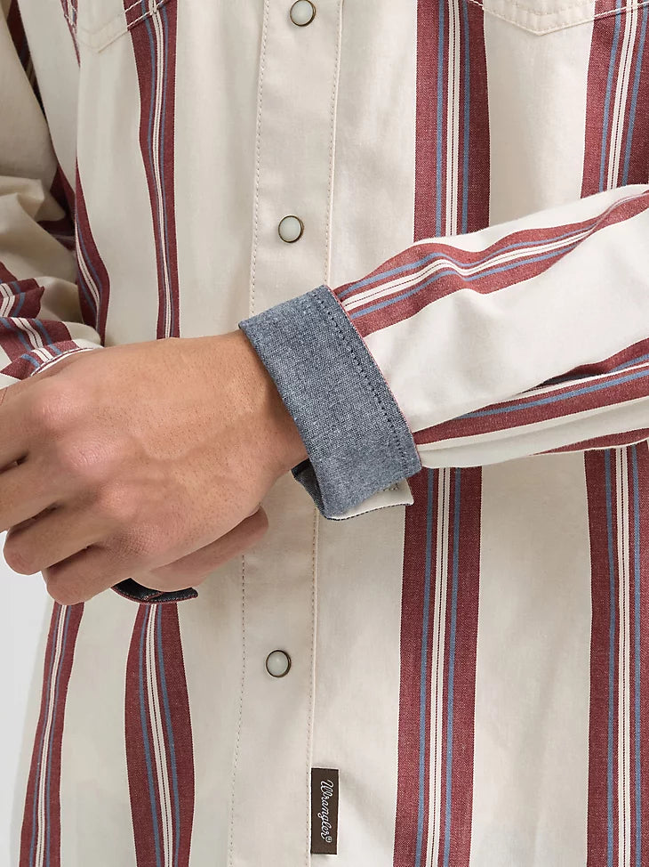 Wrangler Men's Retro Brushpopper Snap Front Shirt.