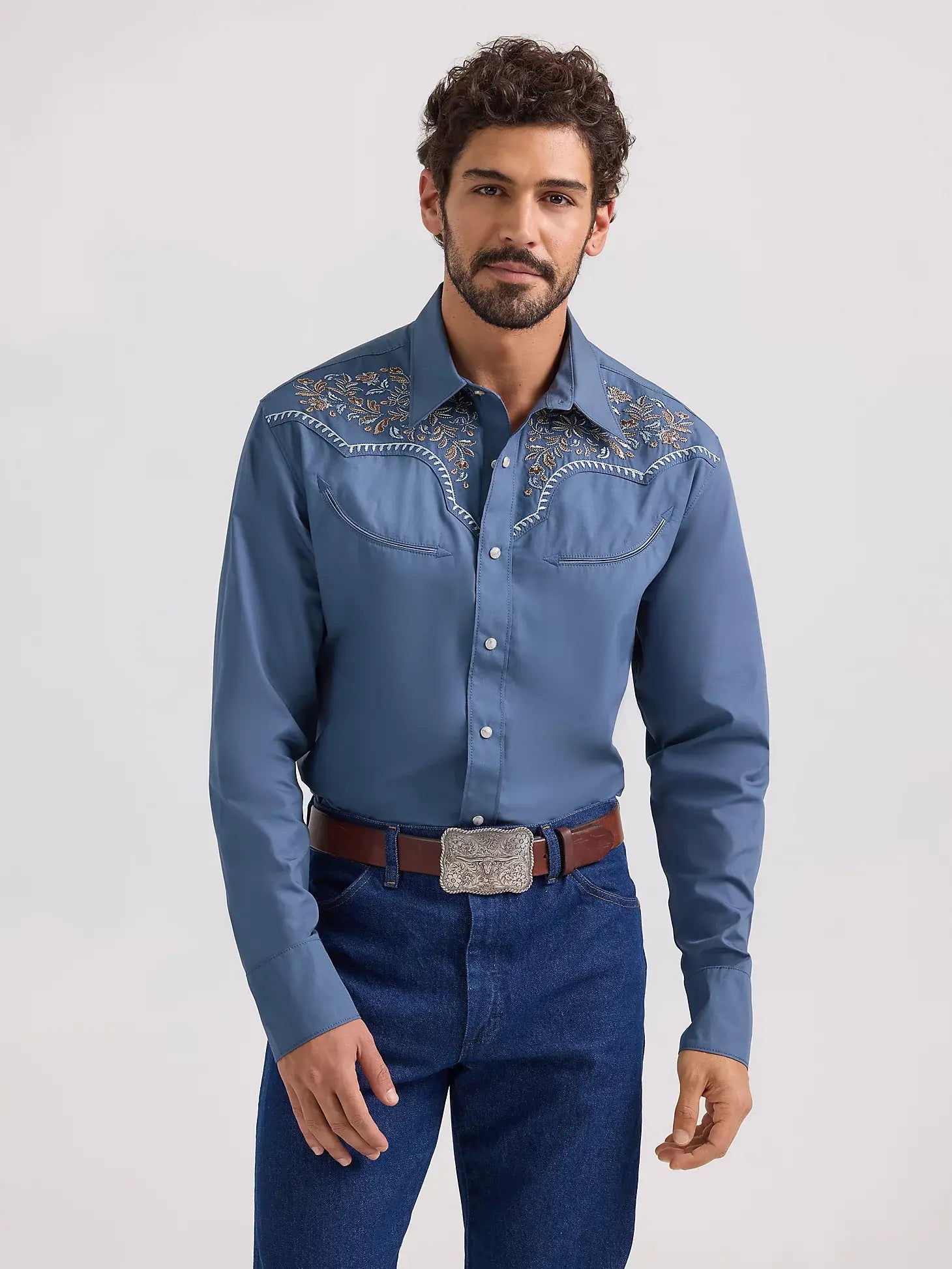 Wrangler Men's Rodeo Ben Snap Front Shirt.