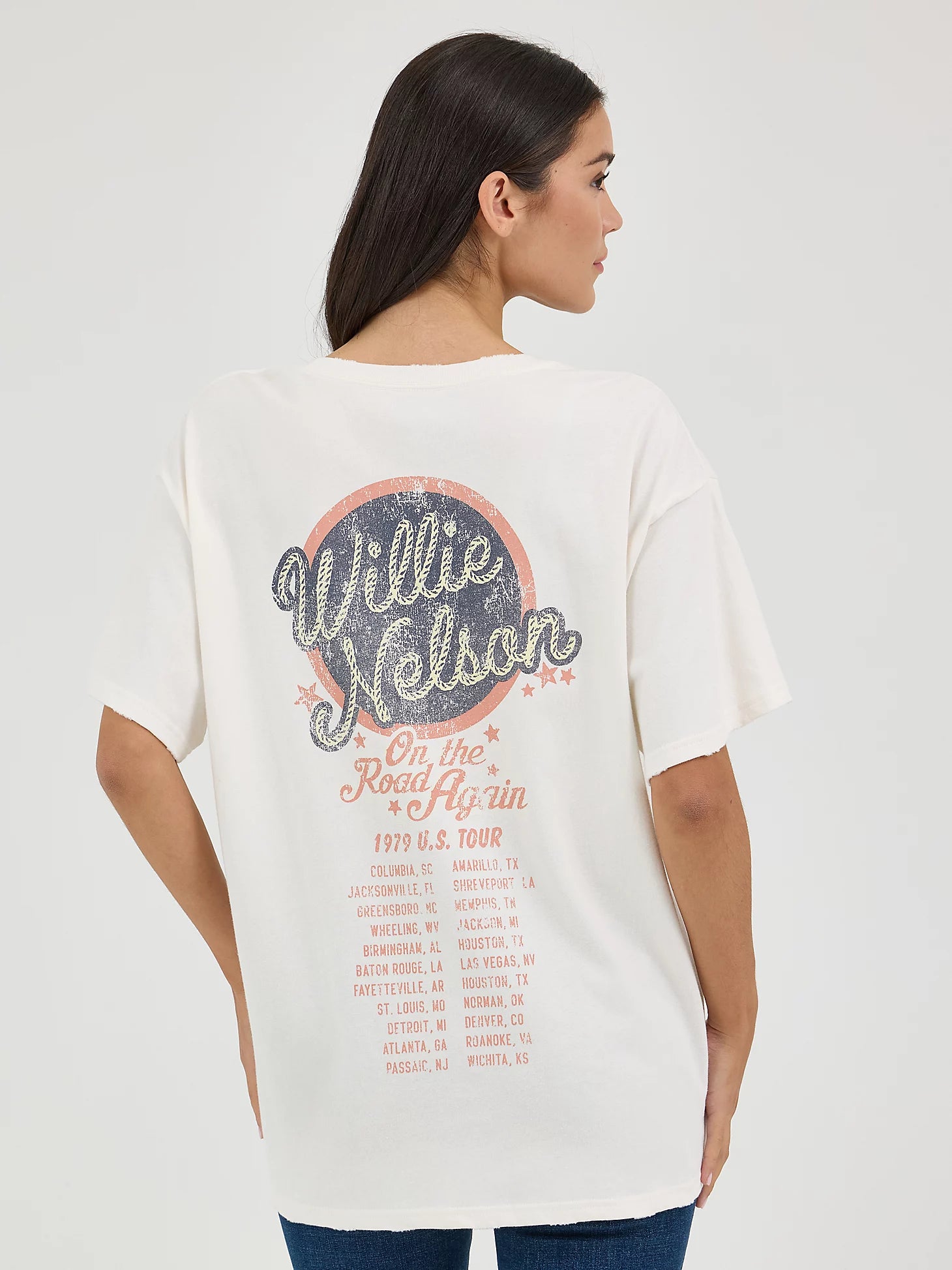 Wrangler Women's Willie Nelson Oversized Band Tee.